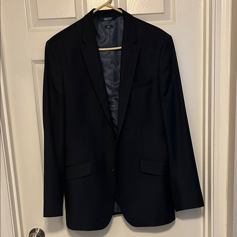 Men's Perry Ellis suit size 40R pants 33x 32 slim fit